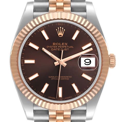 chocolate rolex datejust|rolex datejust 41 gold silver.